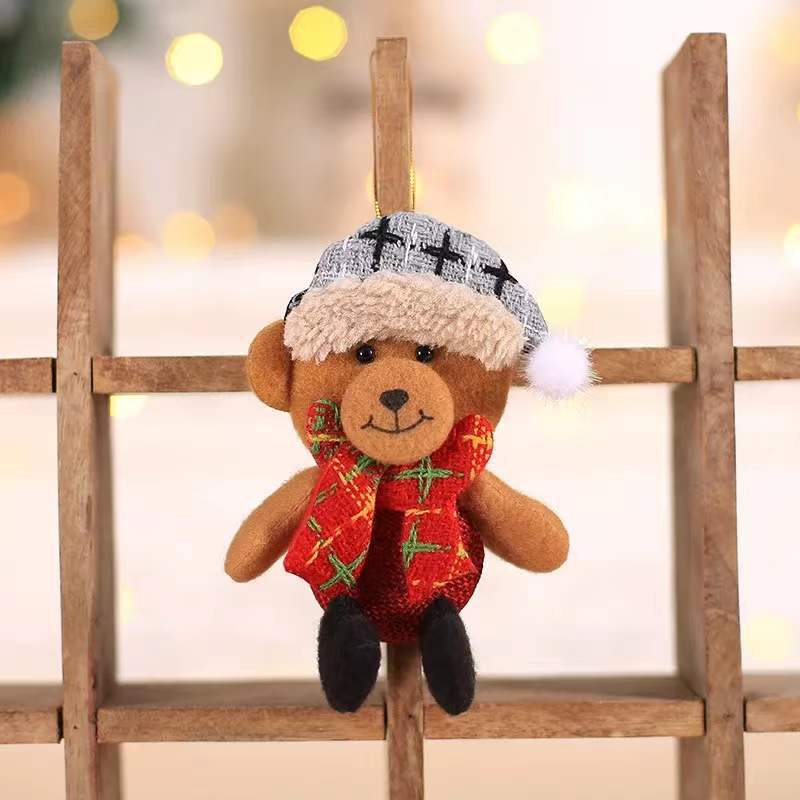 Wholesale Christmas Decoration Pendants Mini Dolls Three-dimensional Fabric Dolls